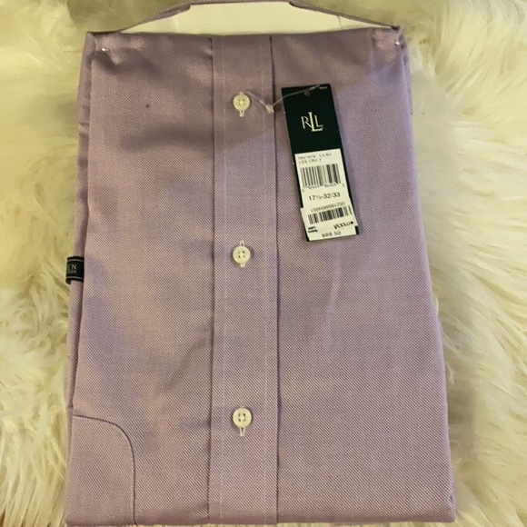New Ralph Lauren 17 1/2 32/33 dress shirt color lilac - Picture 4 of 5